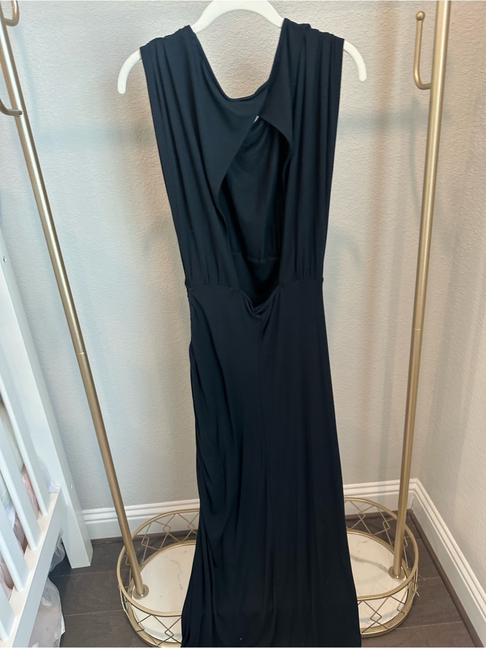 Free People Black Lakeside Sleeveless Ruched Maxi Dress - Picture 5 of 6